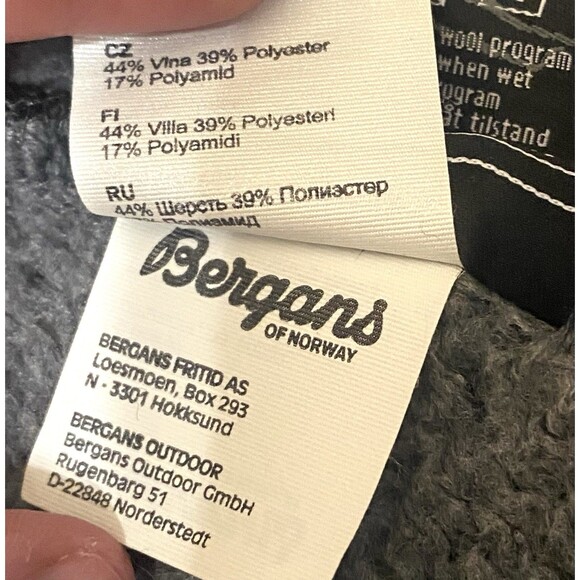 Bergans of Norway Myrull Lady Coat Black Wool Hooded Jacket Women's Large 1880 - Picture 12 of 16